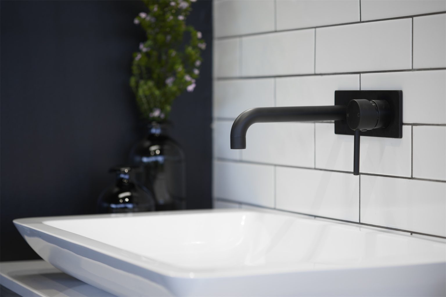 Nero Dolce Wall Basin/Bath Mixer Matte Black (NR250810BMB)