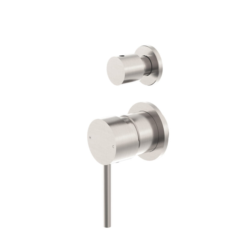 Nero Dolce Shower Mixer With Divertor Separate Back Plate Brushed Nickel (NR250811EBN)