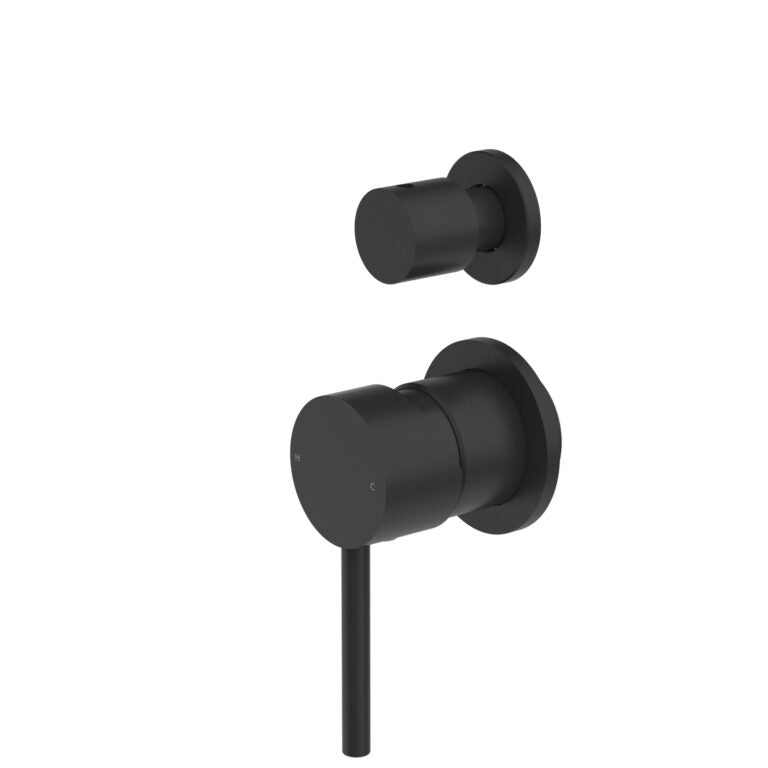 Nero Dolce Shower Mixer With Divertor Separate Back Plate Matte Black (NR250811EMB)