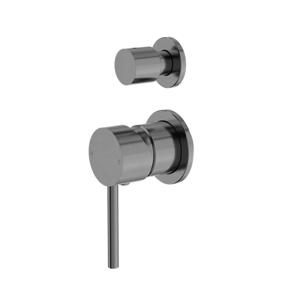 Nero Dolce Shower Mixer With Divertor Separate Back Plate Gun Metal (NR250811EGM)