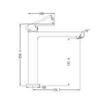Nero Ecco Tall Basin Mixer Chrome (NR301301ACH)