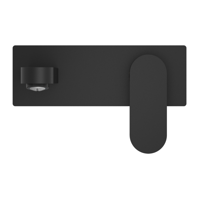 Nero Ecco Wall Basin/Bath Mixer Matte Black (NR301310AMB)