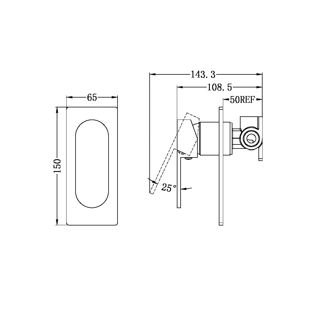 Nero Ecco Shower Mixer Gun Metal (NR301311GM)