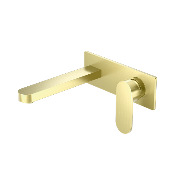 Nero Ecco Wall Basin/Bath Mixer Brushed Gold (NR301310ABG)