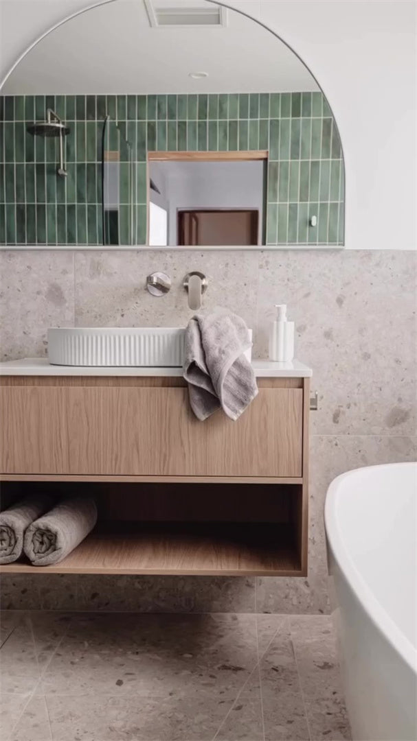 Nero Ecco Wall Basin/Bath Mixer Separate Back Plate Brushed Nickel (NR301310BBN)