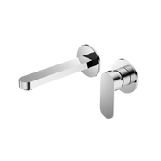 Ecco Wall Basin/Bath Mixer Separate Back Plate Chrome (NR301310BCH)