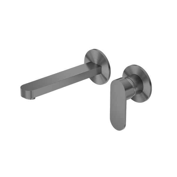 Nero Ecco Wall Basin/Bath Mixer Separate Back Plate Gun Metal (NR301310BGM)
