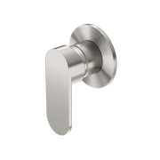 Nero Ecco Shower Mixer 80Mm Round Plate Brushed Nickel (NR301311DBN)