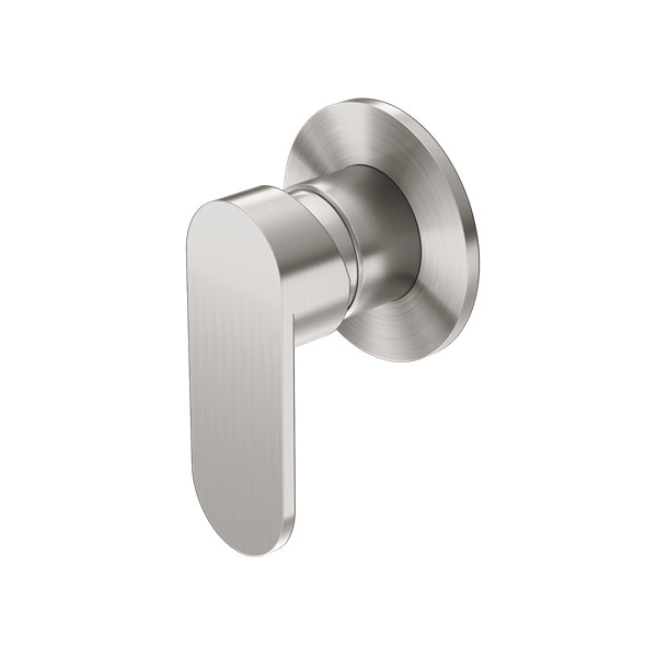 Nero Ecco Shower Mixer 80Mm Round Plate Brushed Nickel (NR301311DBN)