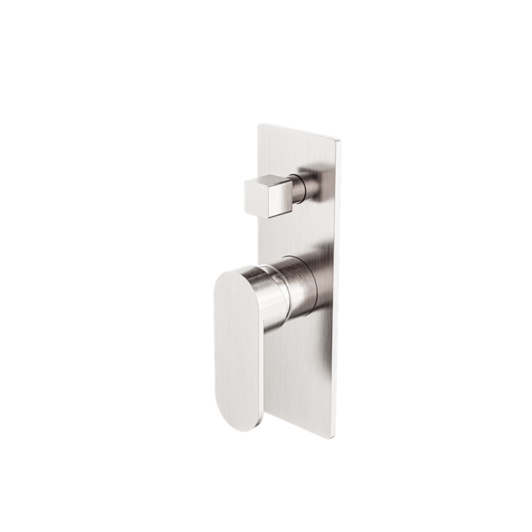 Nero Ecco Shower Mixer With Divertor Brushed Nickel (NR301311ABN)