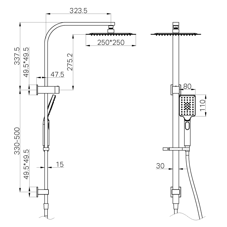 Nero Celia New Shower Set Chrome (NR301505CCH)