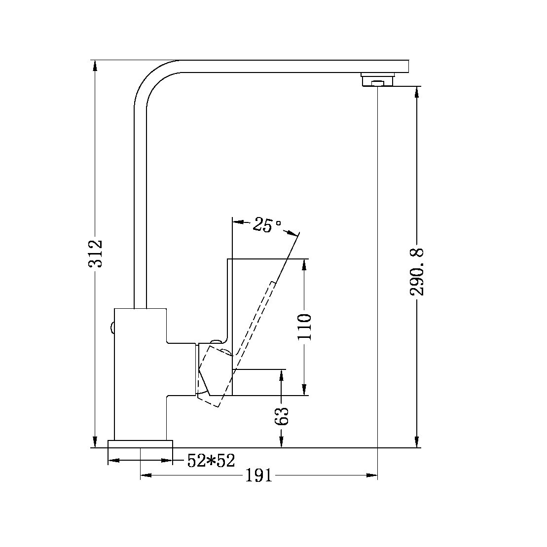 Nero Celia Kitchen Mixer Builders Range Brushed Nickel (NR301506BN)