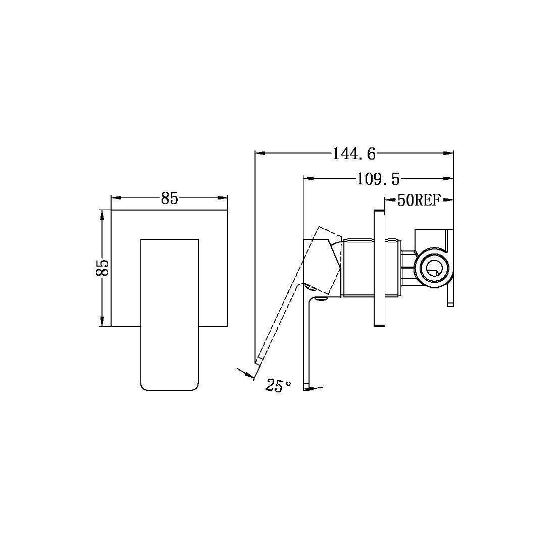 Nero Celia Shower Mixer Chrome (NR301509CH)