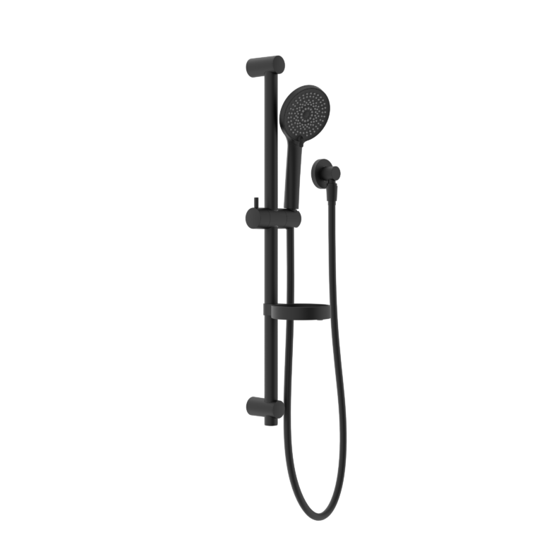 Nero Round Metal Project Rail Shower Matte Black (NR318MB)
