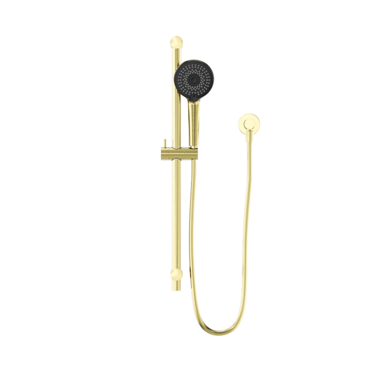 Nero Round Metal Project Rail Shower Brushed Gold (NR318BG)