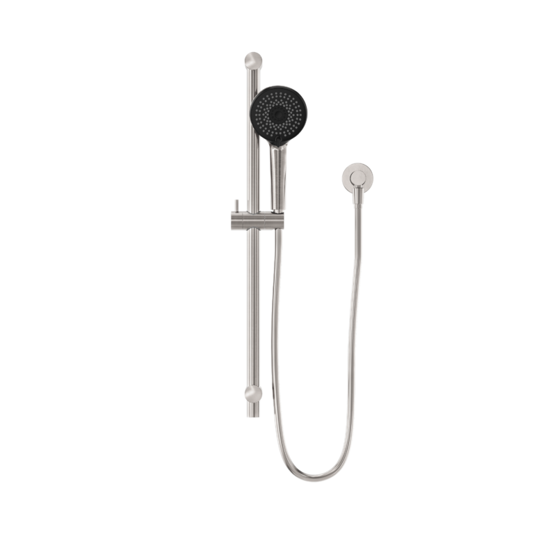 Nero Round Metal Project Rail Shower Brushed Nickel (NR318BN)