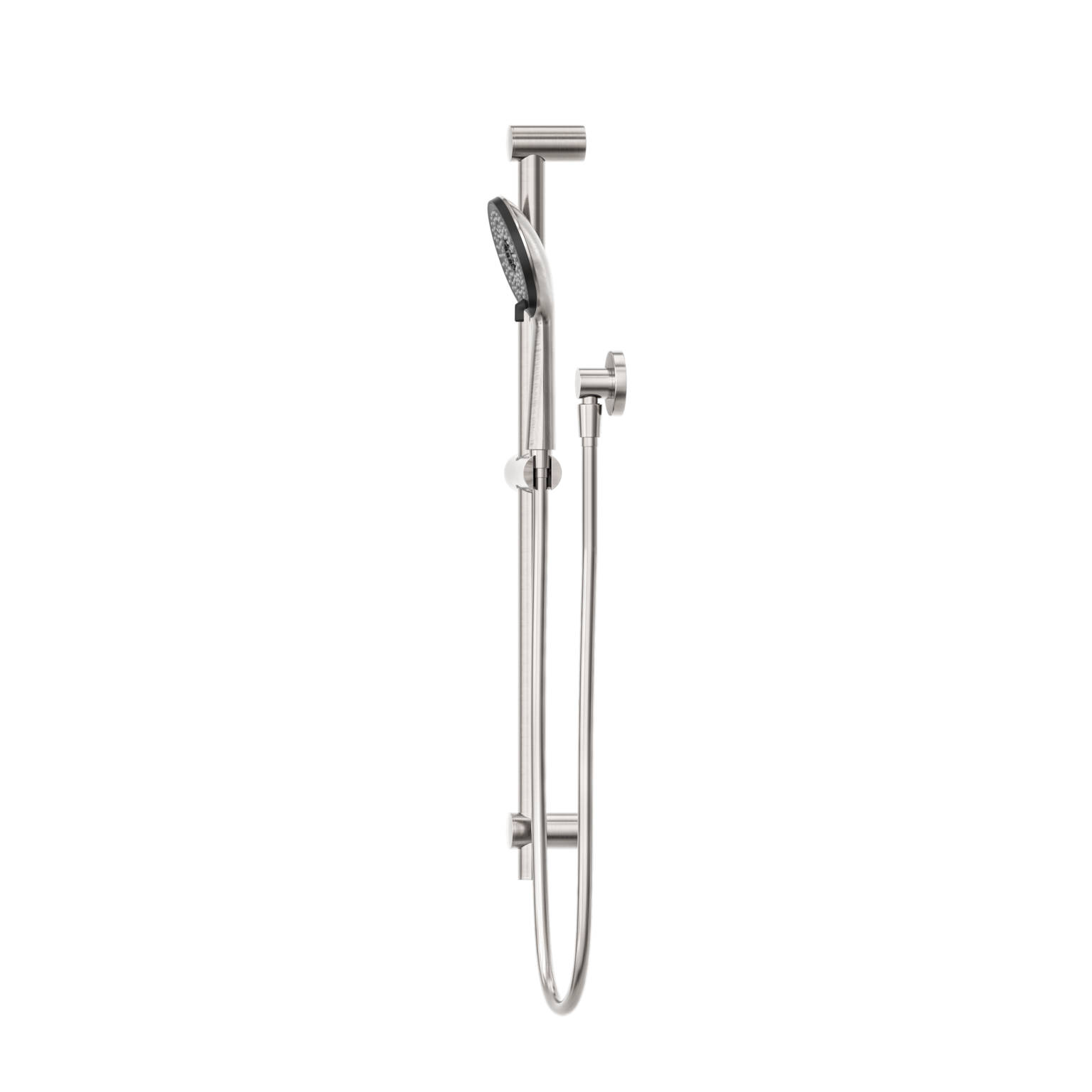 Nero Round Metal Project Rail Shower Brushed Nickel (NR318BN)