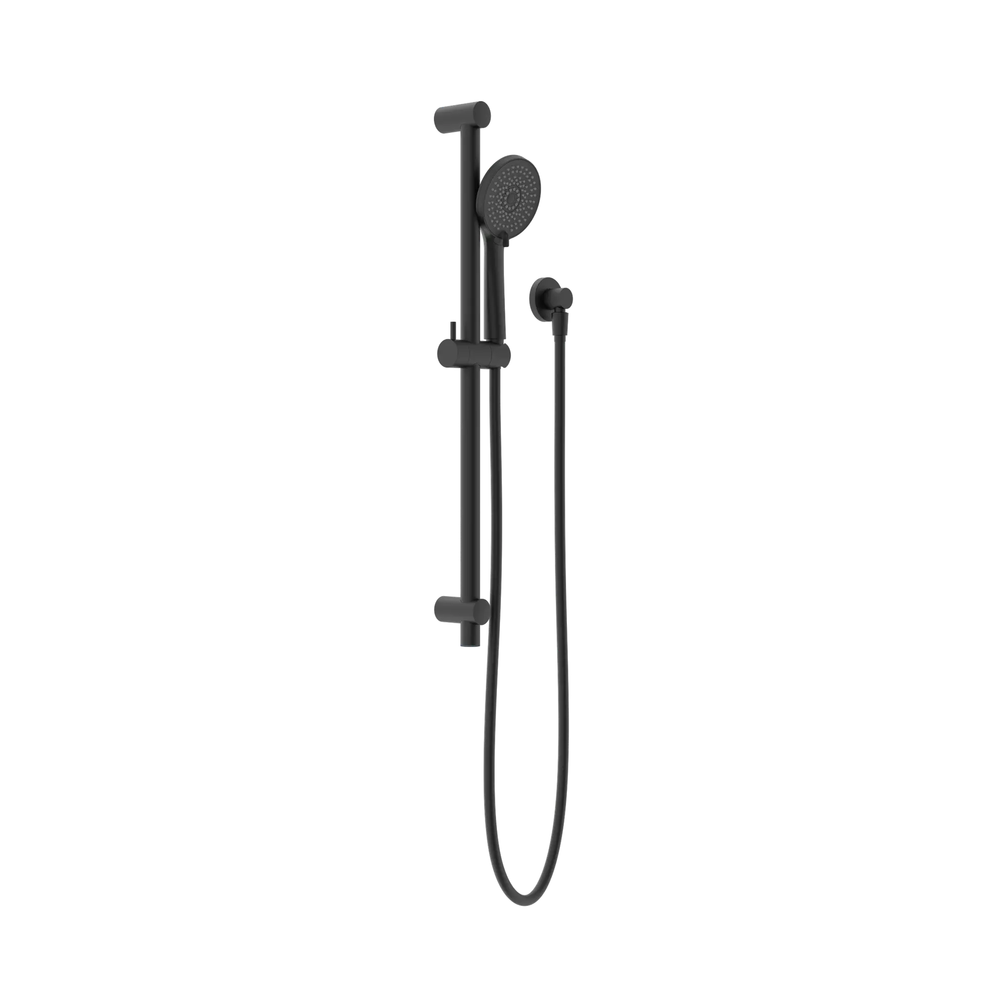 Nero Round Metal Project Rail Shower Matte Black (NR318MB)