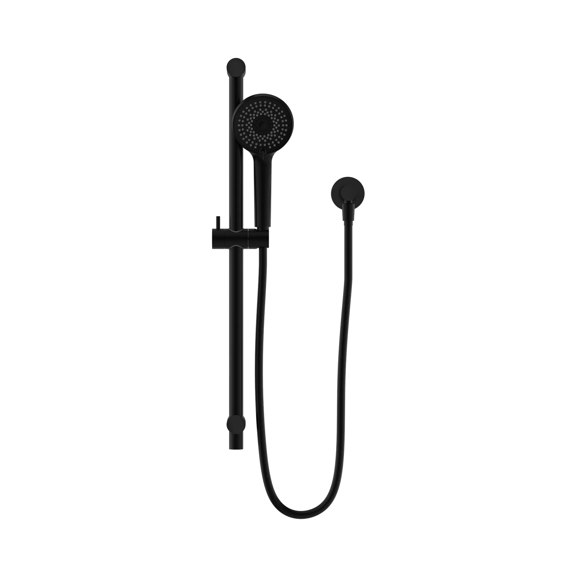 Nero Round Metal Project Rail Shower Matte Black (NR318MB)