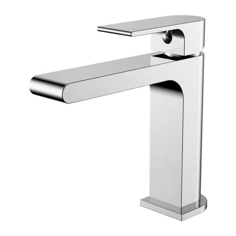 Nero Bianca Basin Mixer Straight Spout Chrome (NR321502CH)