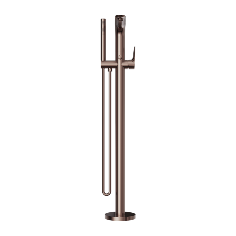 Nero Bianca Freestanding Bath Mixer With Hand Shower Brushed Bronze (NR321503ABZ)