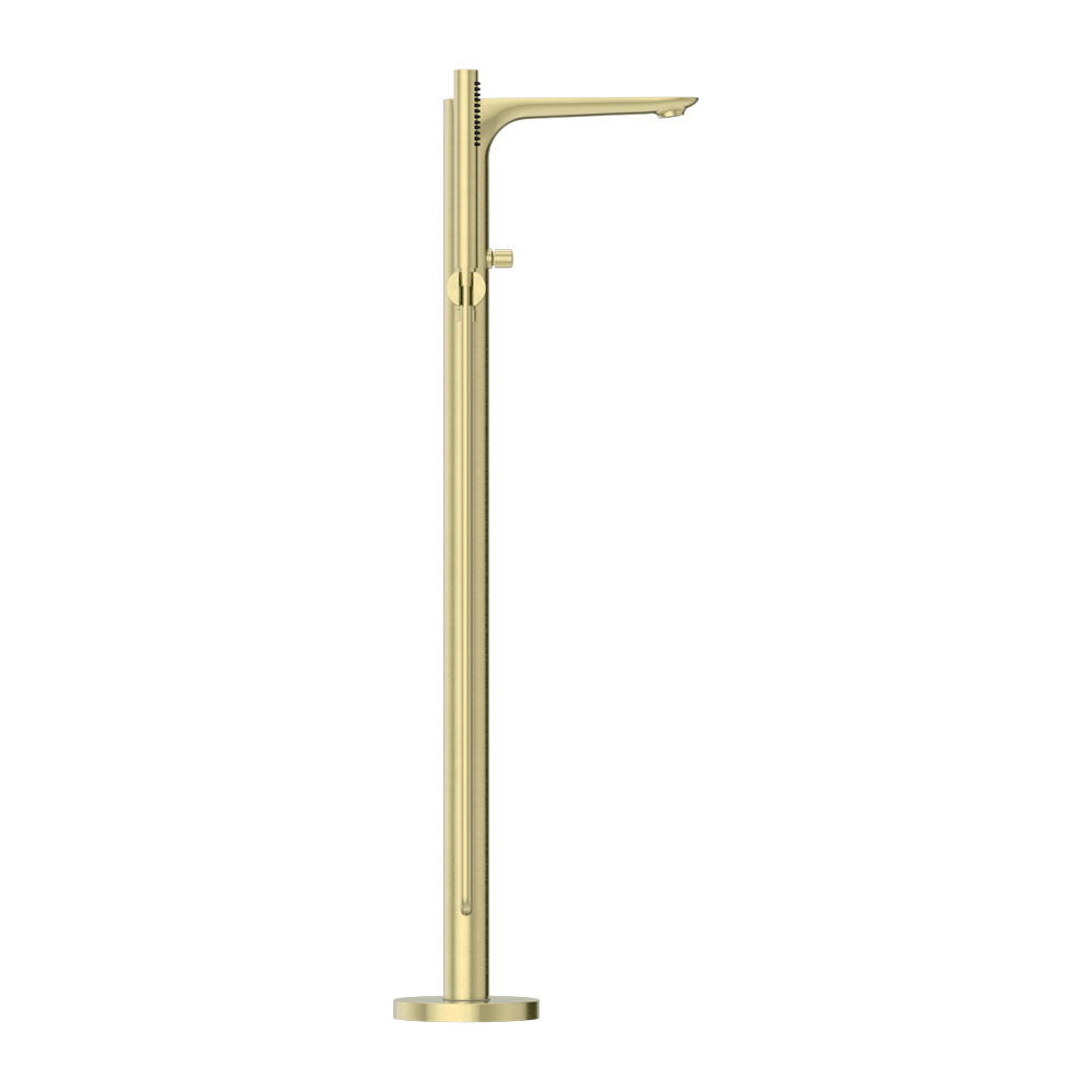 Nero Bianca Freestanding Bath Mixer With Hand Shower Brushed Gold (NR321503ABG)