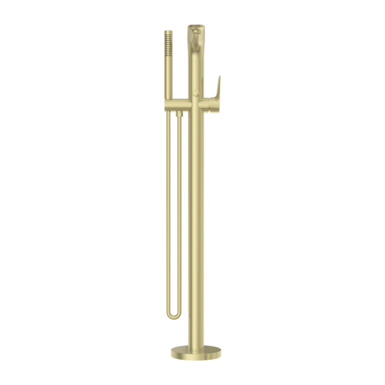 Nero Bianca Freestanding Bath Mixer With Hand Shower Brushed Gold (NR321503ABG)