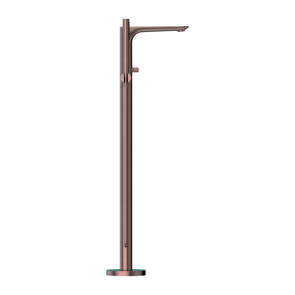 Nero Bianca Freestanding Bath Mixer With Hand Shower Brushed Bronze (NR321503ABZ)