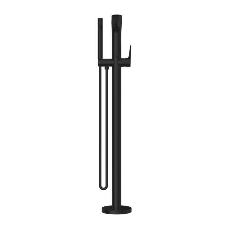 Nero Bianca Freestanding Bath Mixer With Hand Shower Matte Black (NR321503AMB)