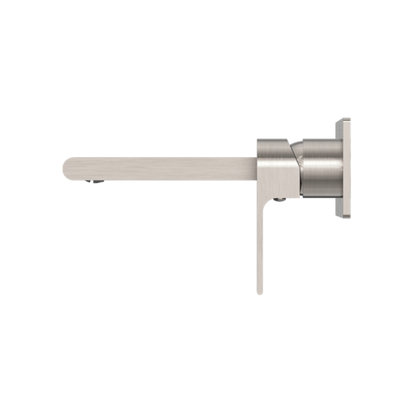 Nero Bianca Wall Basin/Bath Mixer 187/230 mm Brushed Nickel