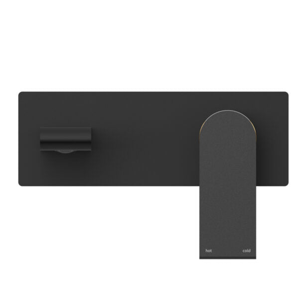 Nero Bianca Wall Basin/Bath Mixer 187/230 mm Matte Black