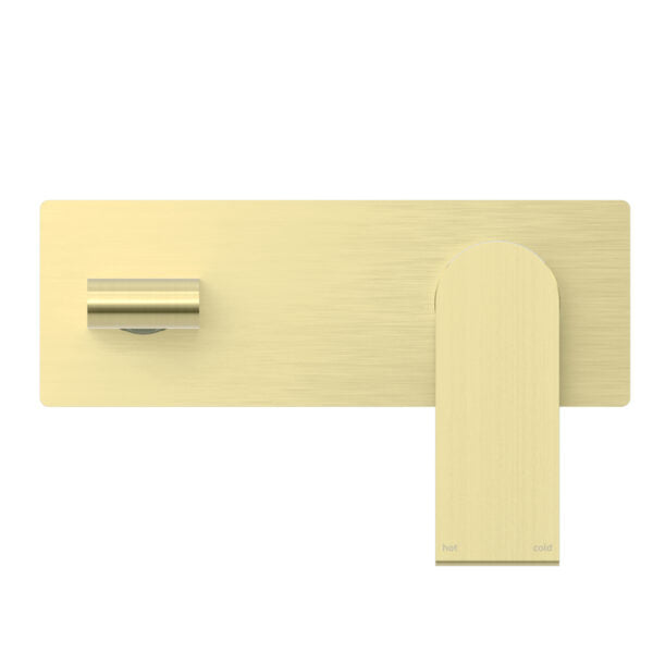 Nero Bianca Wall Basin/Bath Mixer 187/230 mm Brushed Gold