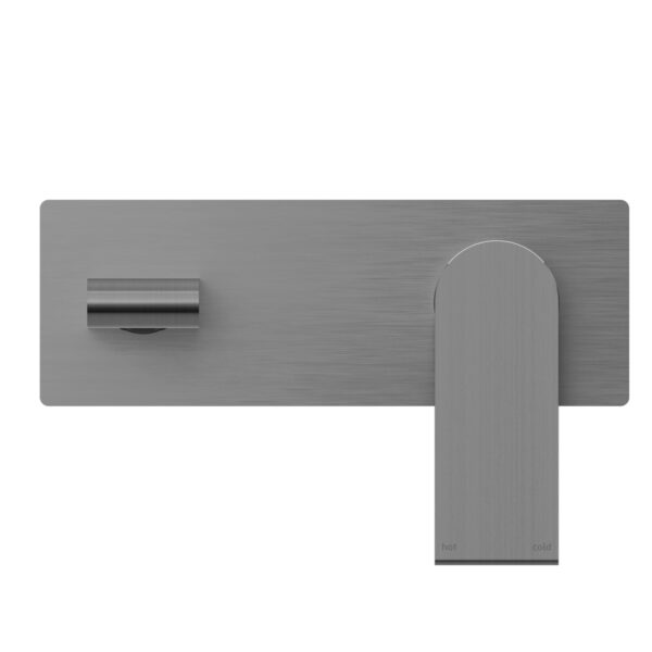 Nero Bianca Wall Basin/Bath Mixer 187/230 mm Gun Metal