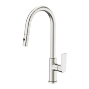 Nero Bianca Pull Out Sink Mixer With Vegie Spray Function Brushed Nickel (NR321508BN)