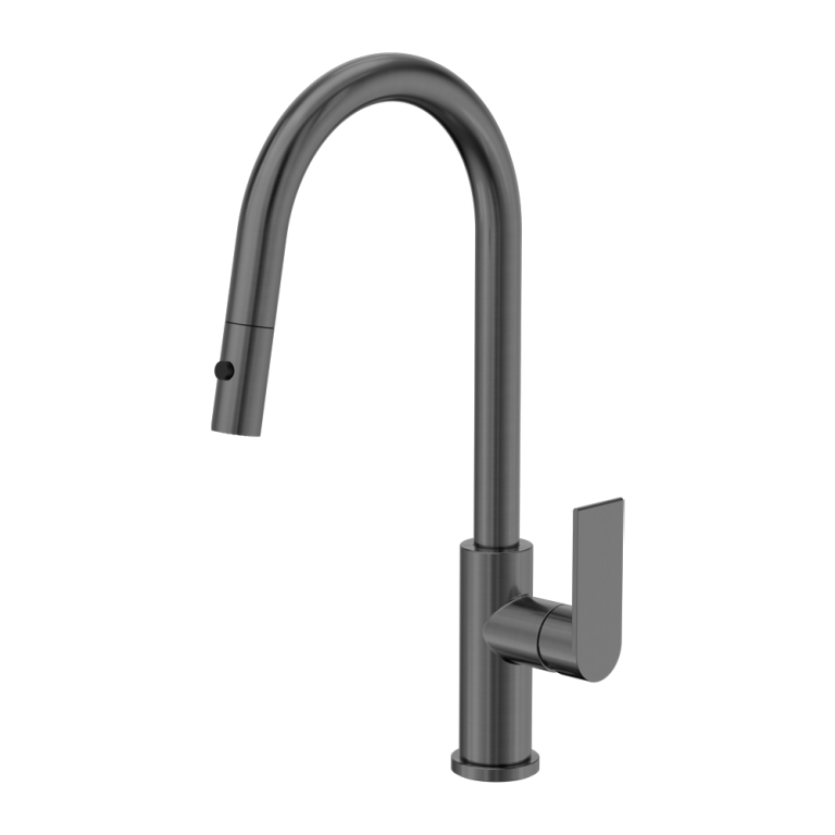 Nero Bianca Pull Out Sink Mixer With Vegie Spray Function Gun Metal (NR321508GM)
