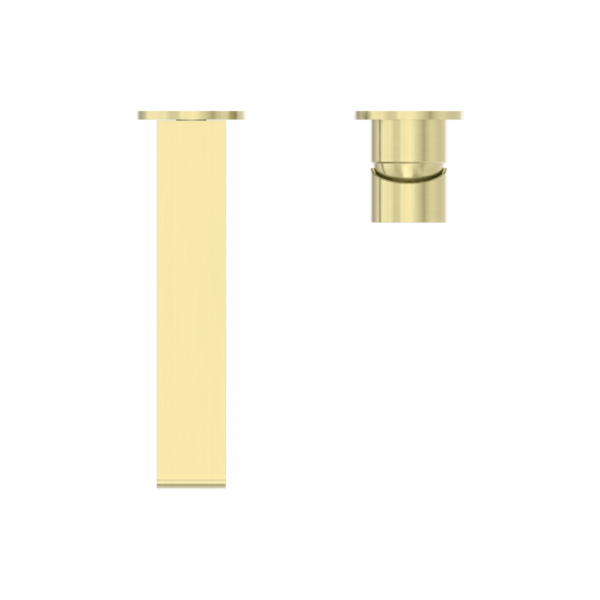 Nero Bianca Wall Basin/Bath Mixer Separate Back Plate 187/230 mm Brushed Gold