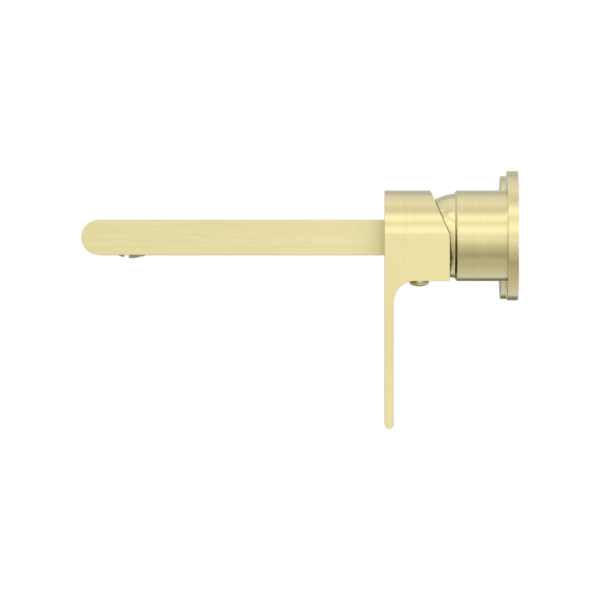 Nero Bianca Wall Basin/Bath Mixer Separate Back Plate 187/230 mm Brushed Gold