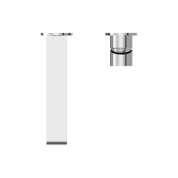 Nero Bianca Wall Basin/Bath Mixer Separate Back Plate 187/230 mm Chrome