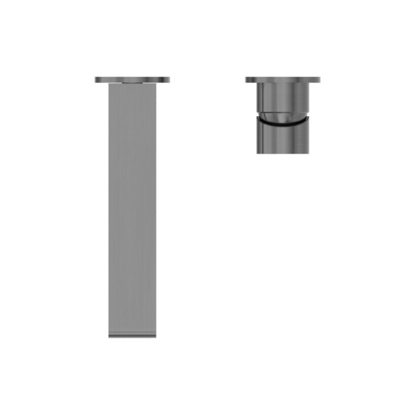 Nero Bianca Wall Basin/Bath Mixer Separate Back Plate 187/230 mm Gun Metal
