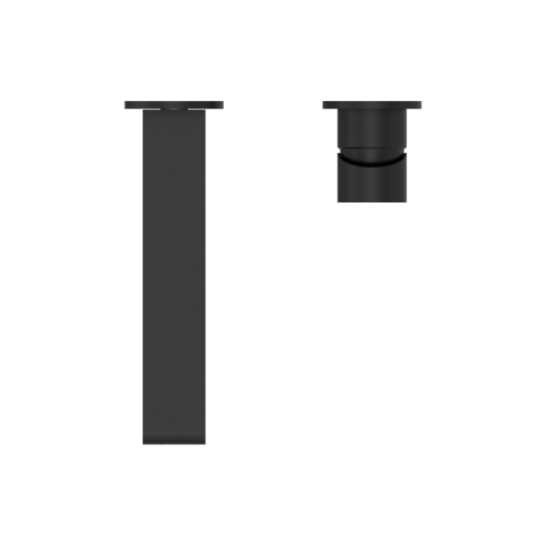 Nero Bianca Wall Basin/Bath Mixer Separate Back Plate 187/230 mm Matte Black
