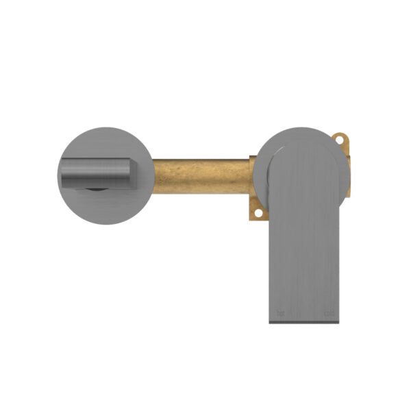 Nero Bianca Wall Basin/Bath Mixer Separate Back Plate 187/230 mm Gun Metal
