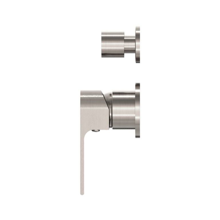 Nero Bianca Shower Mixer With Divertor Separate Back Plate Brushed Nickel (NR321511GBN)