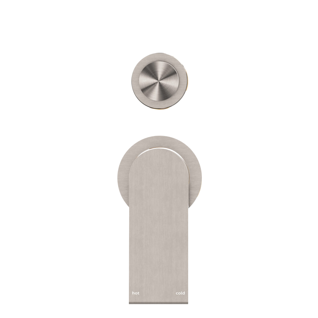 Nero Bianca Shower Mixer With Divertor Separate Back Plate Brushed Nickel (NR321511GBN)