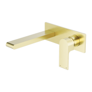 Nero Bianca Wall Basin/Bath Mixer 187/230 mm Brushed Gold