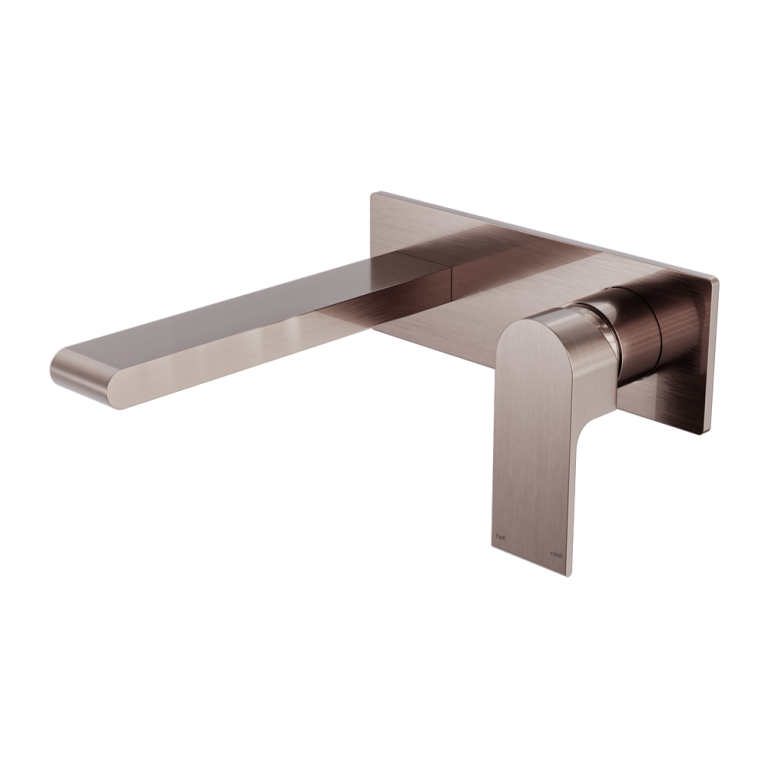 Nero Bianca Wall Basin/Bath Mixer 187/230 mm Brushed Bronze