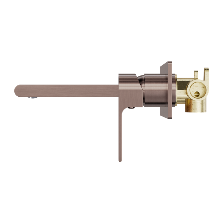 Nero Bianca Wall Basin/Bath Mixer 187/230 mm Brushed Bronze