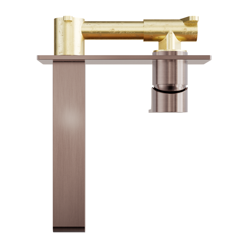 Nero Bianca Wall Basin/Bath Mixer 187/230 mm Brushed Bronze