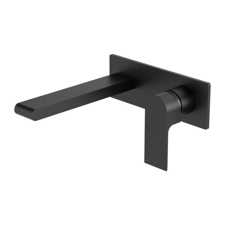 Nero Bianca Wall Basin/Bath Mixer 187/230 mm Matte Black