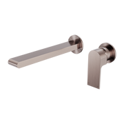 Nero Bianca Wall Basin/Bath Mixer Separate Back Plate 187/230 mm Brushed Bronze