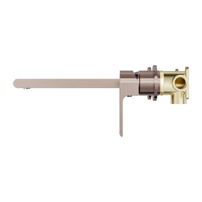 Nero Bianca Wall Basin/Bath Mixer Separate Back Plate 187/230 mm Brushed Bronze